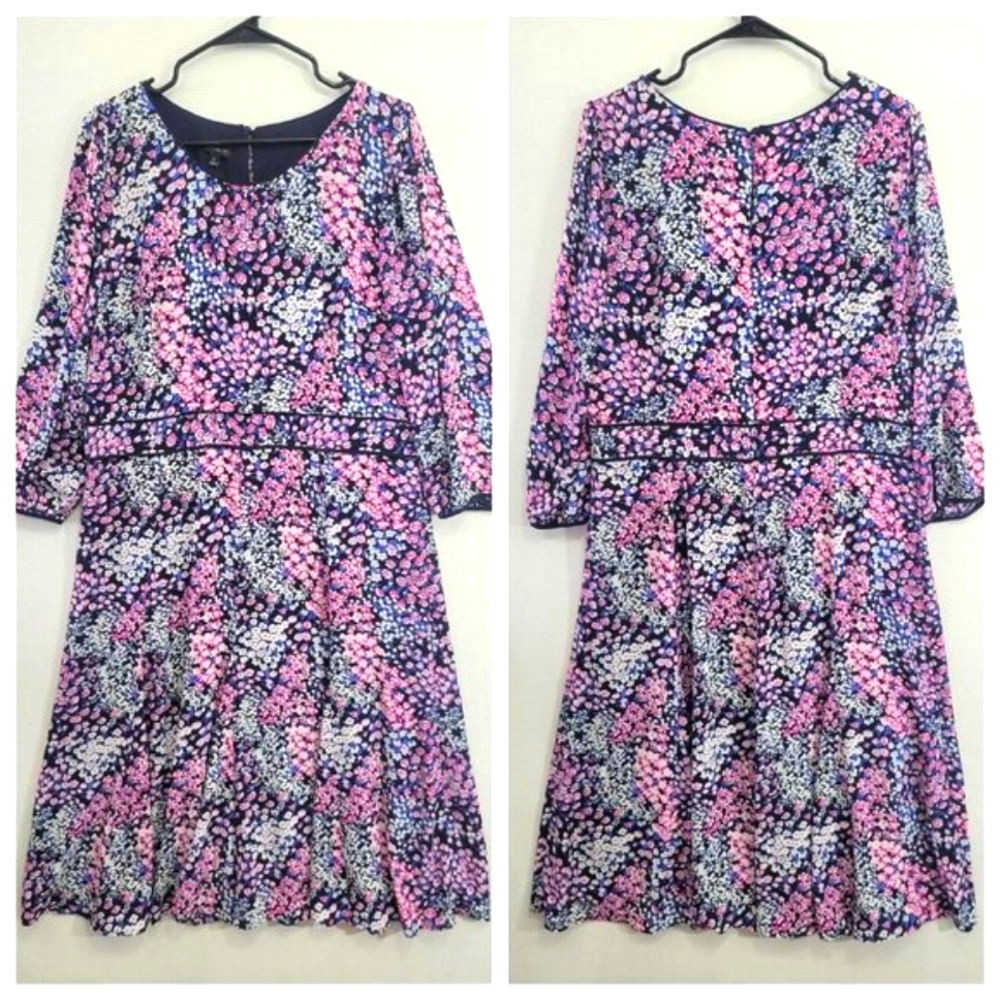 NEW Talbots Distsy Floral Midi Dress size 16